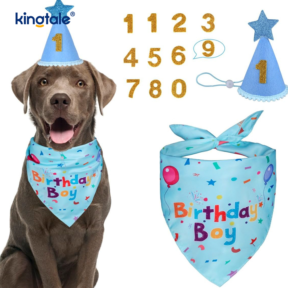 Set Bandana Ulang Tahun Hewan Peliharaan