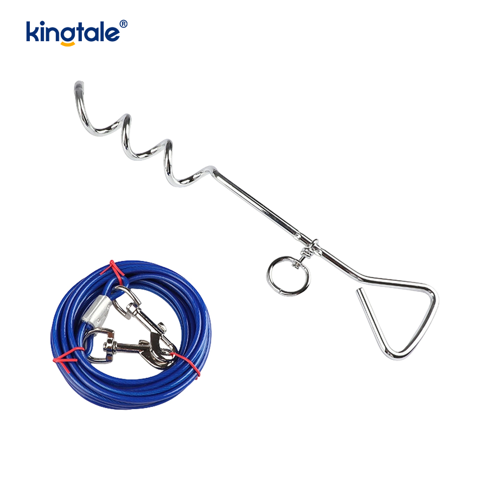 Kabel dan Pasak Pengikat Anjing dengan Pegangan Lembut