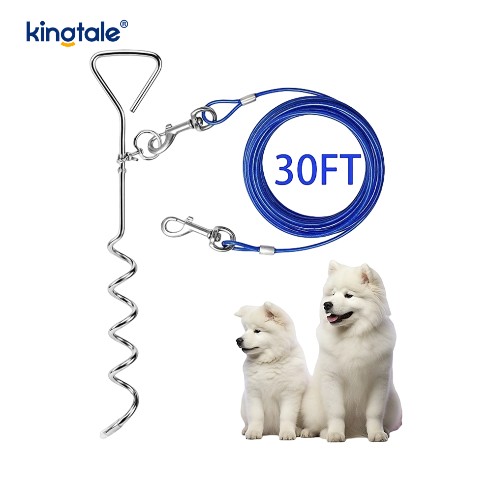 Kabel Pengikat Anjing dan Pasak 30 kaki di Luar Tali & Rantai