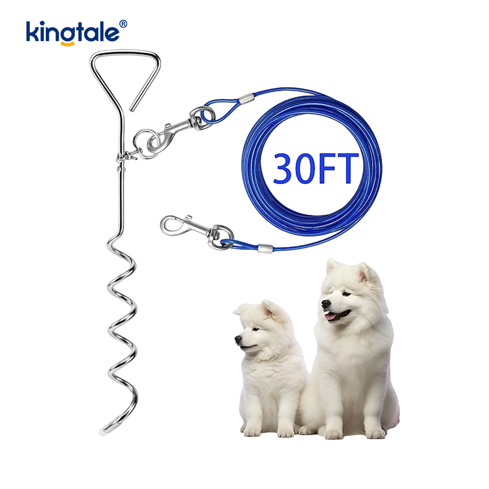 Kabel Pengikat Anjing dan Pasak 30 kaki di Luar Tali & Rantai