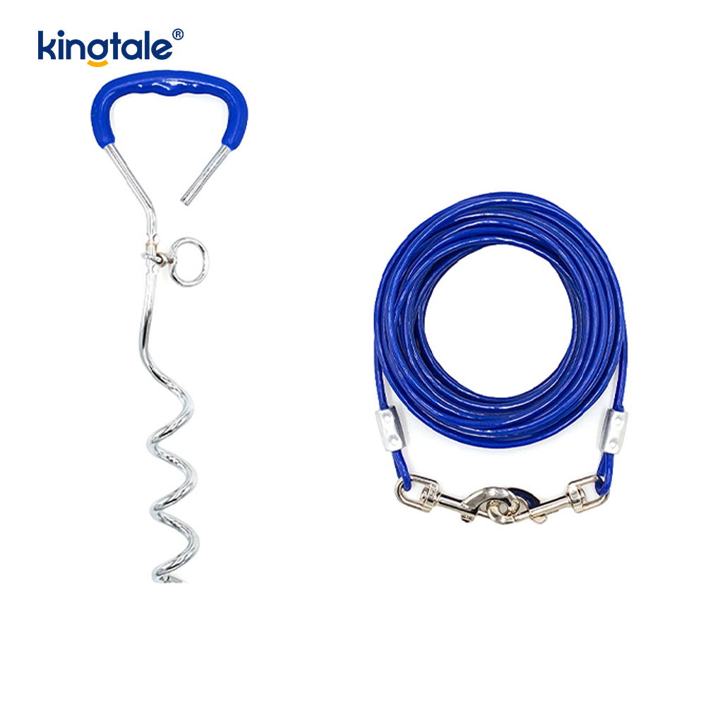 Kabel dan Pasak Pengikat Anjing dengan Pegangan Lembut