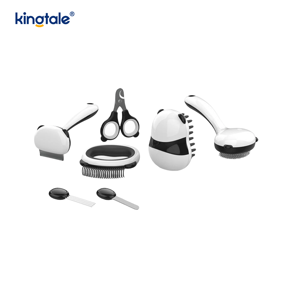 Set Produk Pembersih Hewan Peliharaan Sikat Mandi Model Panda
