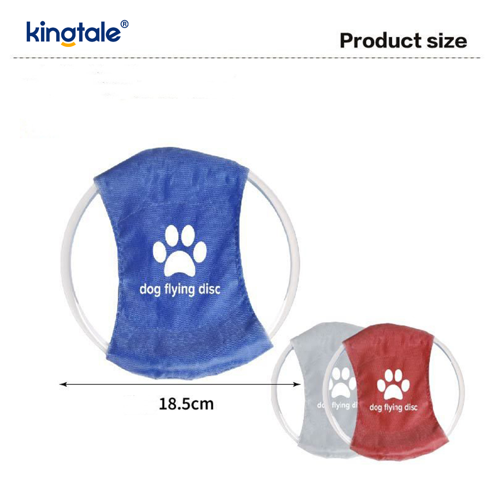 Pet Light-Up Frisbee Pelatihan Hewan Peliharaan Menyala Visibilitas Tinggi Melempar Bermain Untuk Latihan