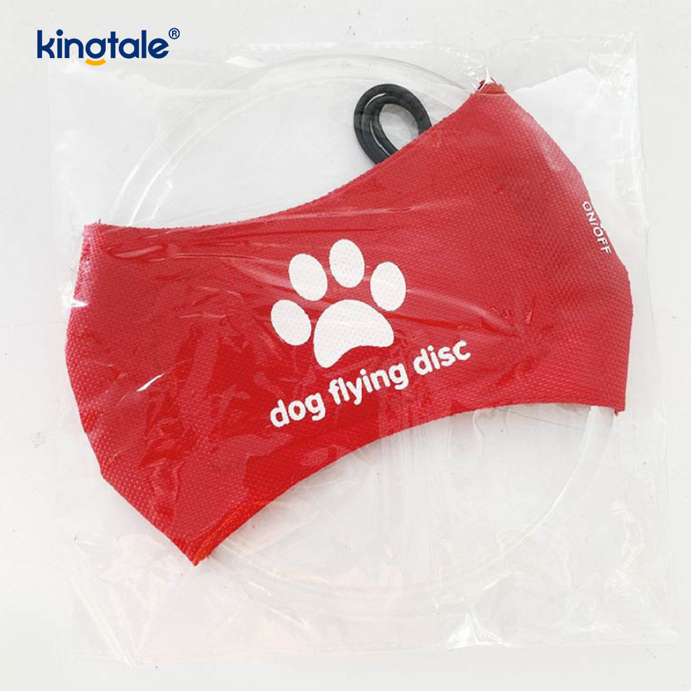 Pet Light-Up Frisbee Pelatihan Hewan Peliharaan Menyala Visibilitas Tinggi Melempar Bermain Untuk Latihan