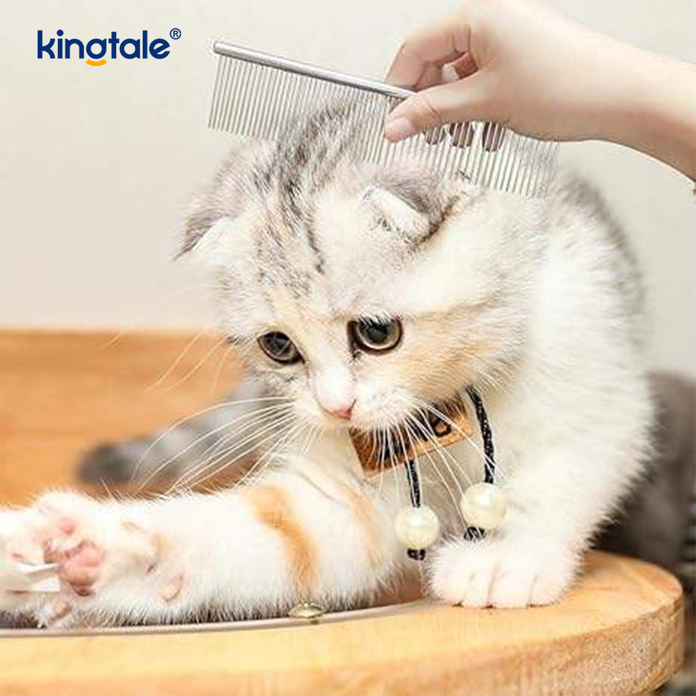 Sisir Perawatan Stainless Steel Sisir Anjing Untuk Perawatan, Sisir Kucing Logam Untuk Menghilangkan Kusut Dan Simpul