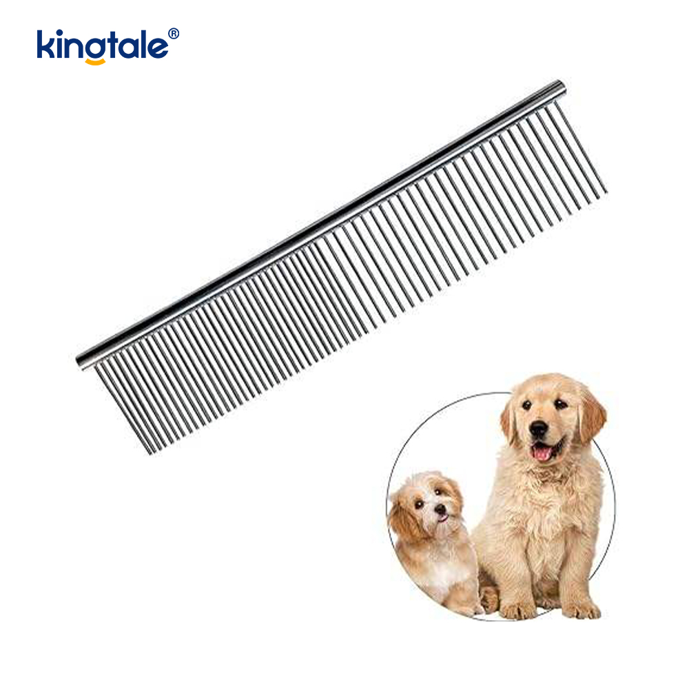 Sisir Perawatan Stainless Steel Sisir Anjing Untuk Perawatan, Sisir Kucing Logam Untuk Menghilangkan Kusut Dan Simpul