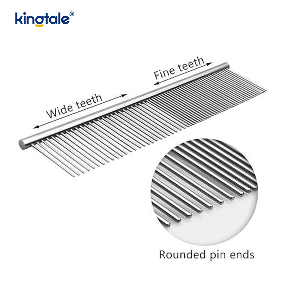 Sisir Perawatan Stainless Steel Sisir Anjing Untuk Perawatan, Sisir Kucing Logam Untuk Menghilangkan Kusut Dan Simpul