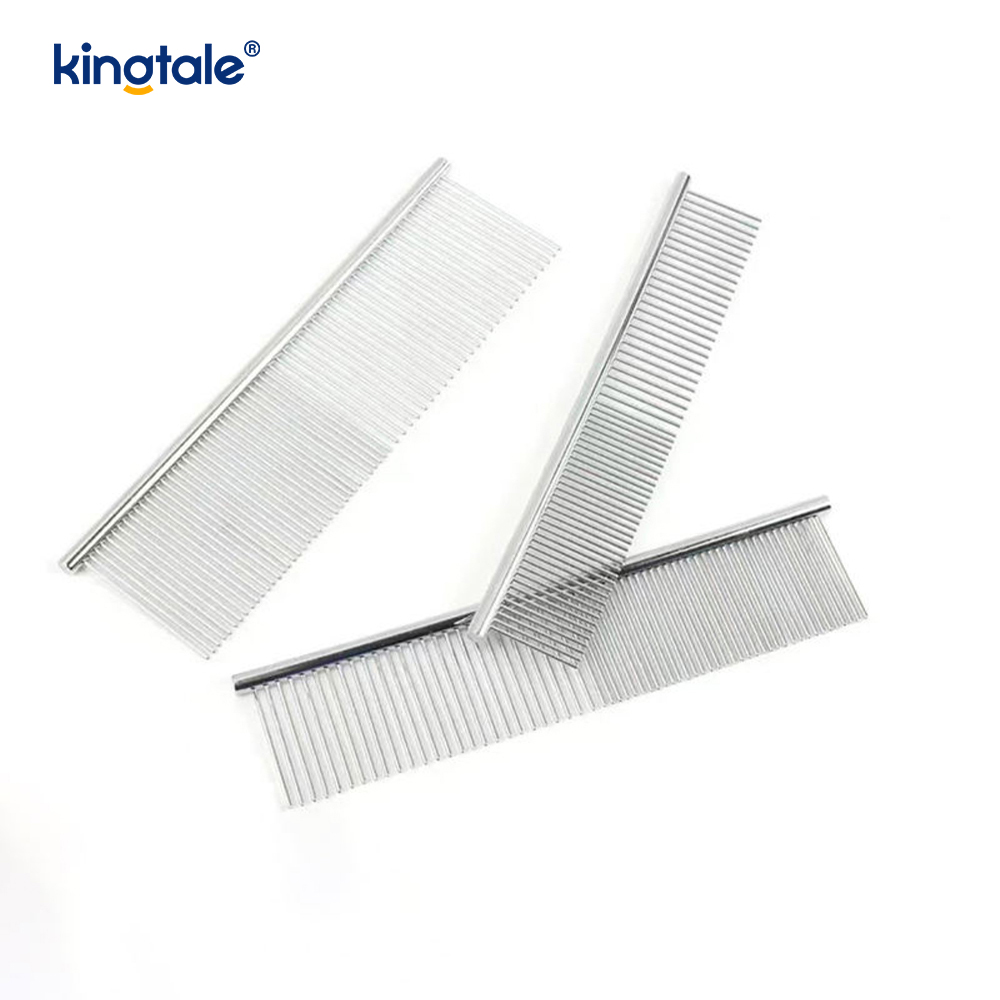 Sisir Perawatan Stainless Steel Sisir Anjing Untuk Perawatan, Sisir Kucing Logam Untuk Menghilangkan Kusut Dan Simpul