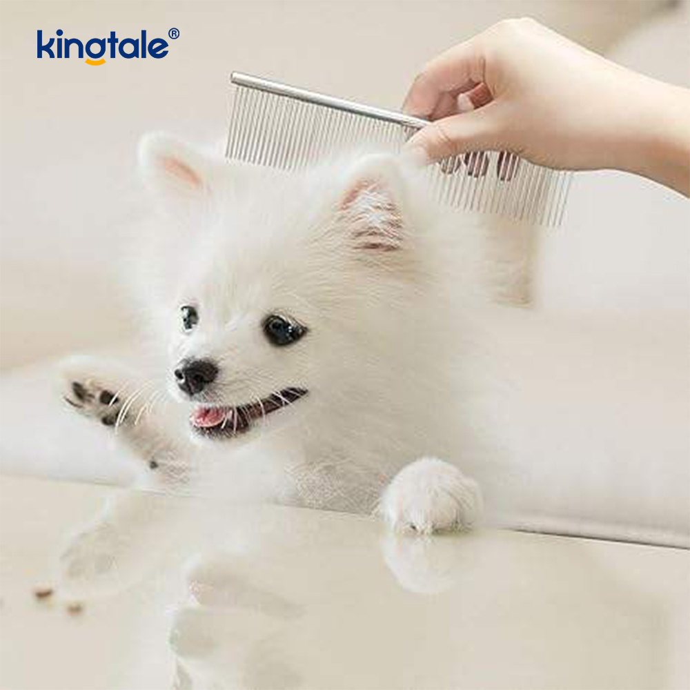 Sisir Perawatan Stainless Steel Sisir Anjing Untuk Perawatan, Sisir Kucing Logam Untuk Menghilangkan Kusut Dan Simpul