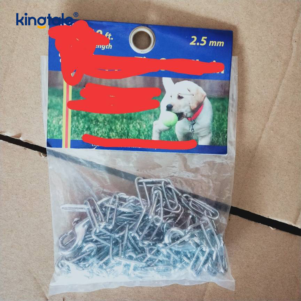 Kerah Pelatihan Anjing Cabang Logam Baja Karbon Kerah Choke Jepit Hewan Peliharaan