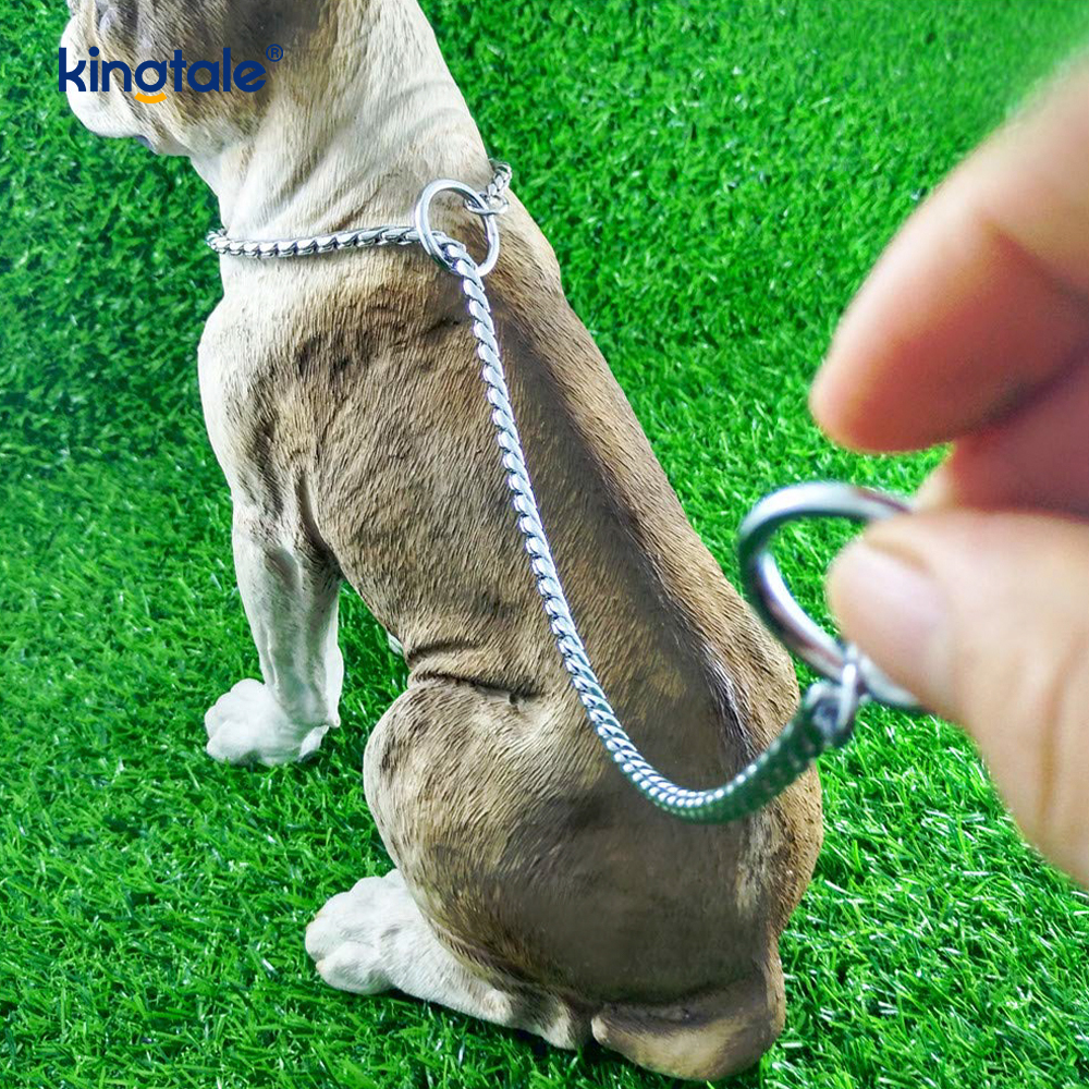 Kerah Rantai Anjing Ular Logam Tembaga Murni Untuk Anjing Kecil & Menengah