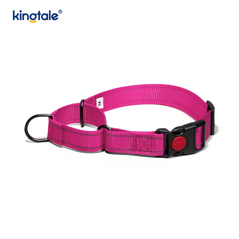 Kerah Anjing Martingale Nilon Dapat Disesuaikan Reflektif Tanpa Tarikan untuk Anjing S M A L L