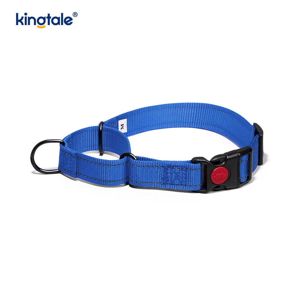 Kerah Anjing Martingale Nilon Dapat Disesuaikan Reflektif Tanpa Tarikan untuk Anjing S M A L L