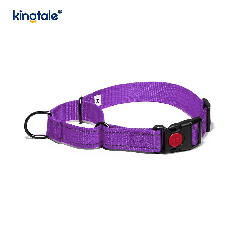 Kerah Anjing Martingale Nilon Dapat Disesuaikan Reflektif Tanpa Tarikan untuk Anjing S M A L L
