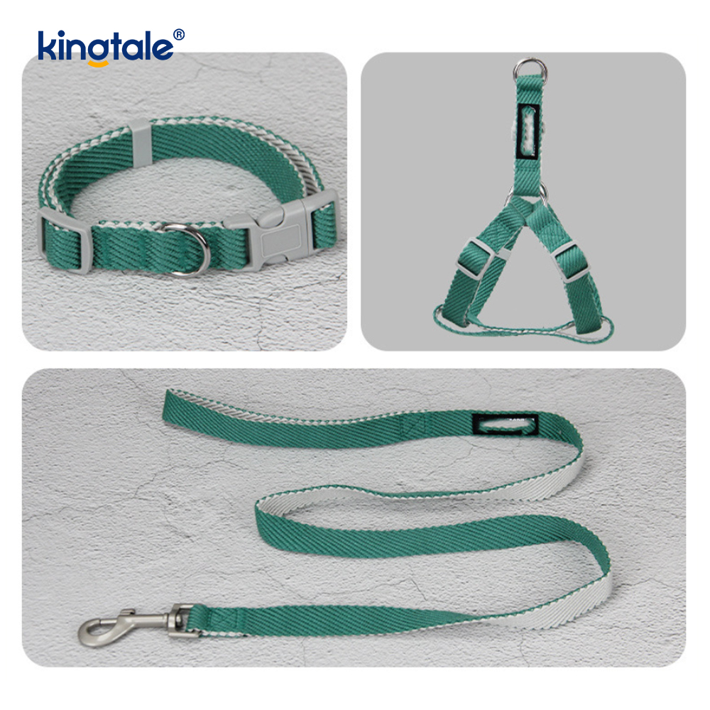 Set Tali Kerah Harness Anjing Pola Cetak OEM/ODM yang Dipersonalisasi