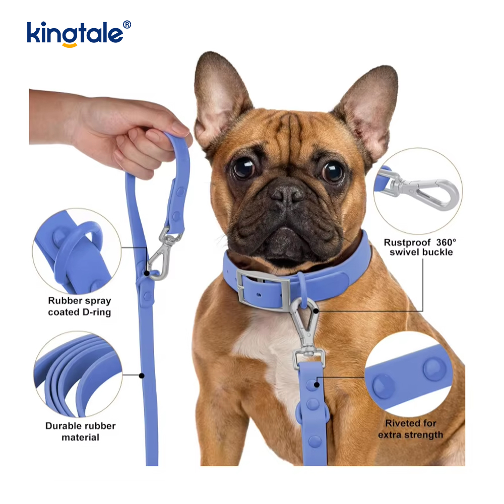 Kerah Tali Kekang Anjing Pvc Tahan Air Ringan Modis Kustom