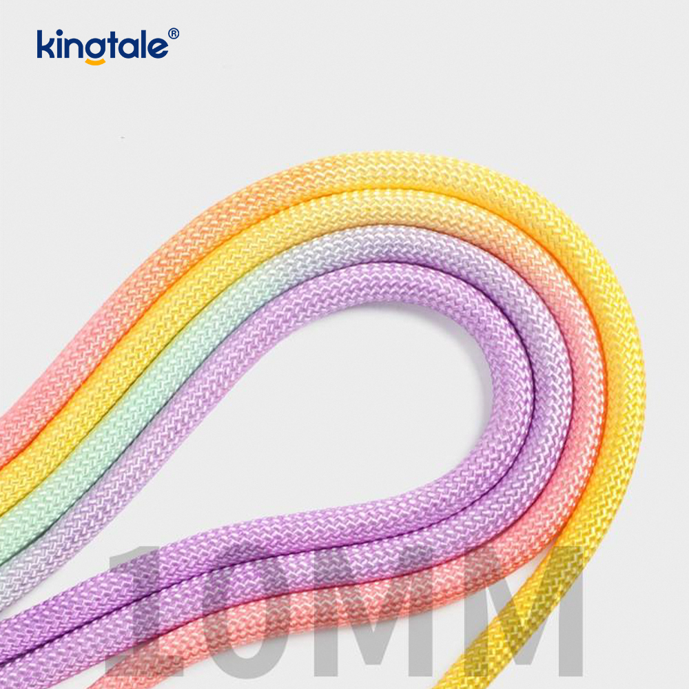 Tali Slip Anjing Warna-warni Gagang Ganda Nilon Dapat Disesuaikan Tahan Lama Tanpa Tarikan
