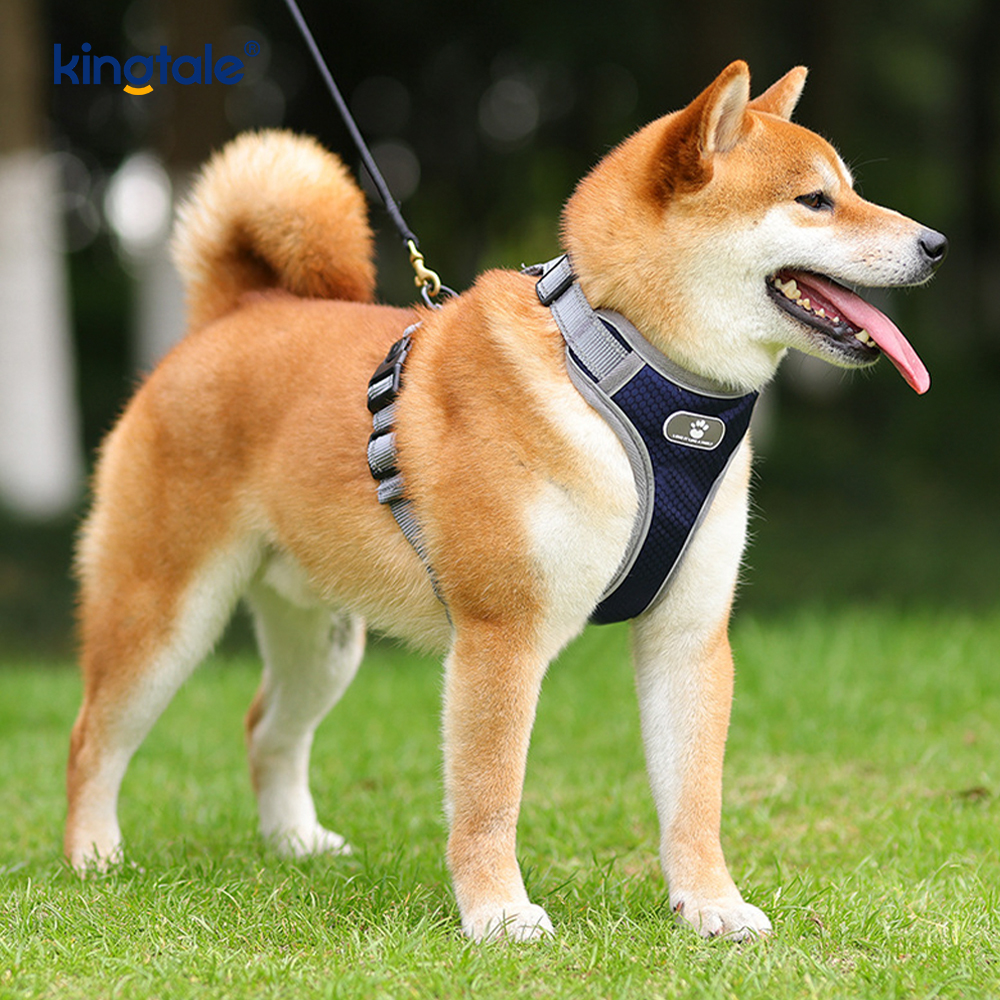 Rompi Oxford Anjing Reflektif Tali Kekang Hewan Peliharaan Tanpa Tarikan Empuk Lembut Dapat Disesuaikan
