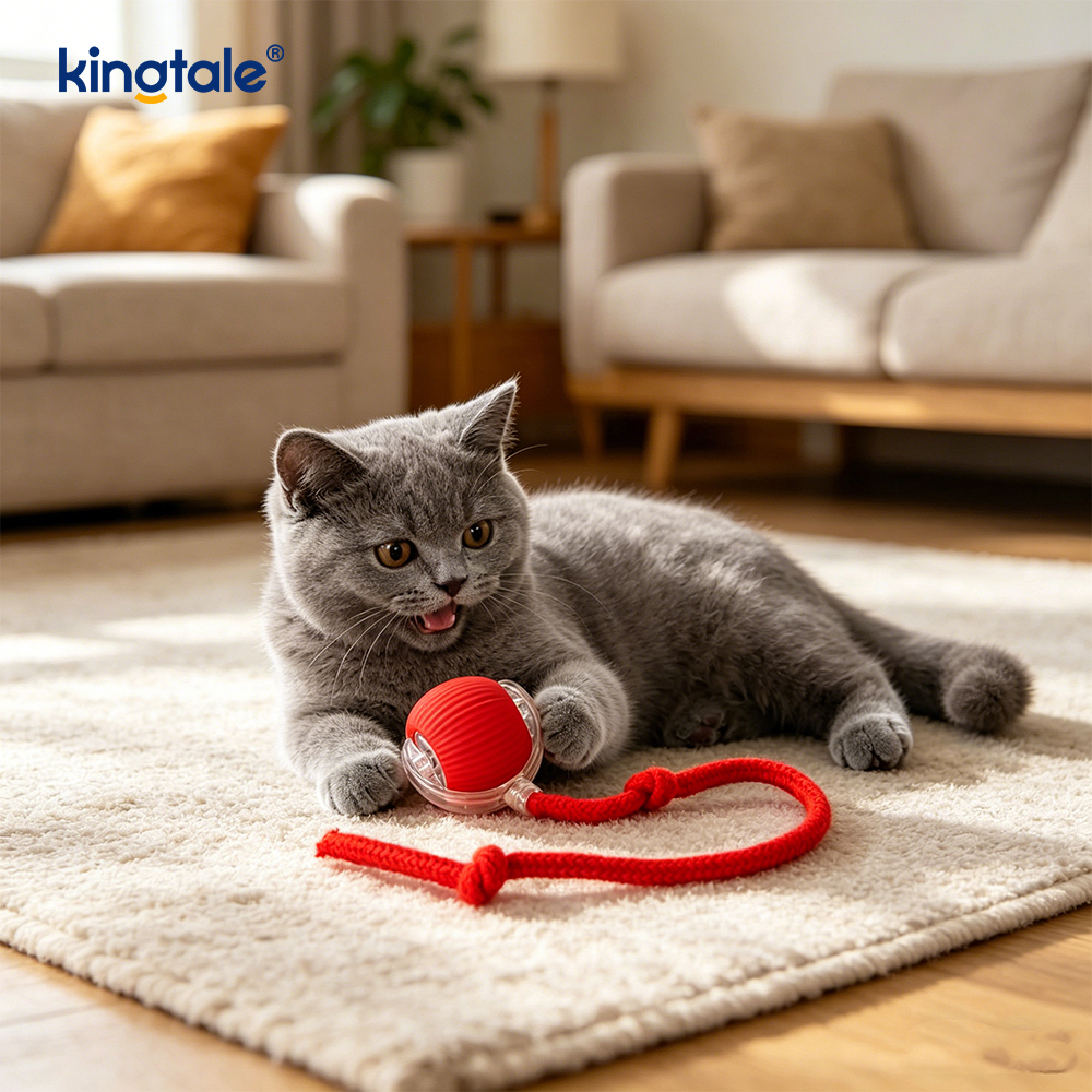 Bola Mainan Kucing Otomatis Dengan Penghindaran Rintangan Otomatis
