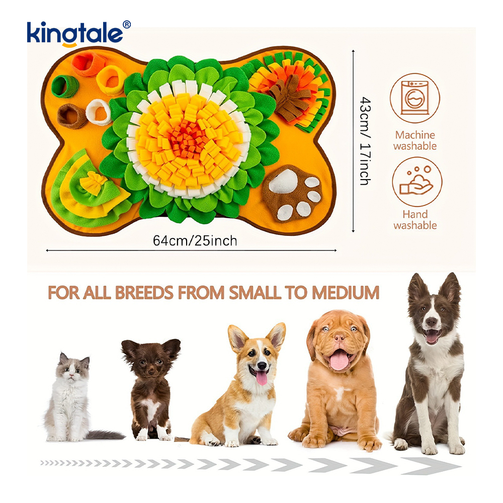 Matras Snuffle Hewan peliharaan untuk Puzzle Pakan Interaktif Anjing