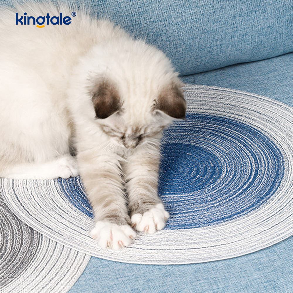 Karpet Penggaruk Kucing Sisal Alami Karpet Bantalan Penggaruk Lantai Kucing Horisontal