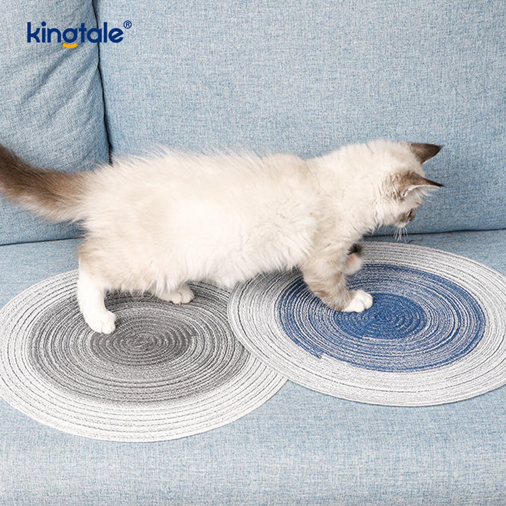 Karpet Penggaruk Kucing Sisal Alami Karpet Bantalan Penggaruk Lantai Kucing Horisontal