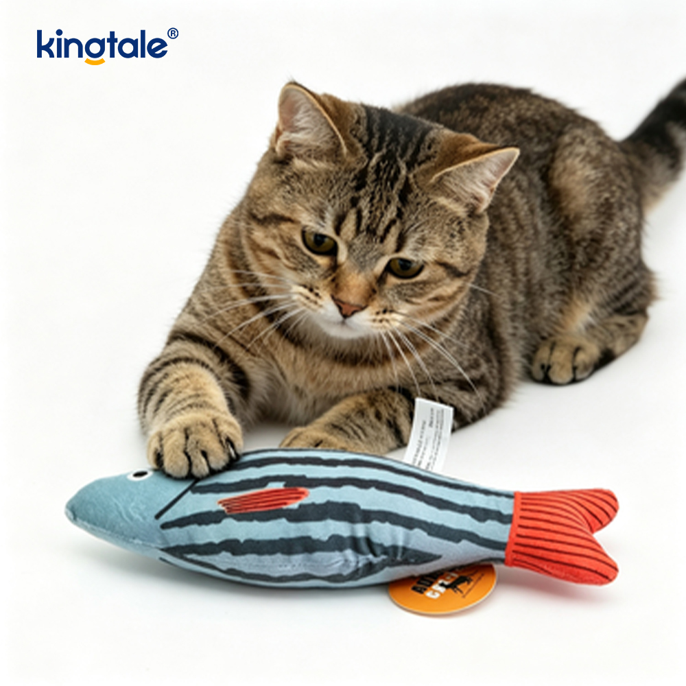 Mainan Kucing Catnip Tahan Lama dengan Berbagai Ikan Realistis